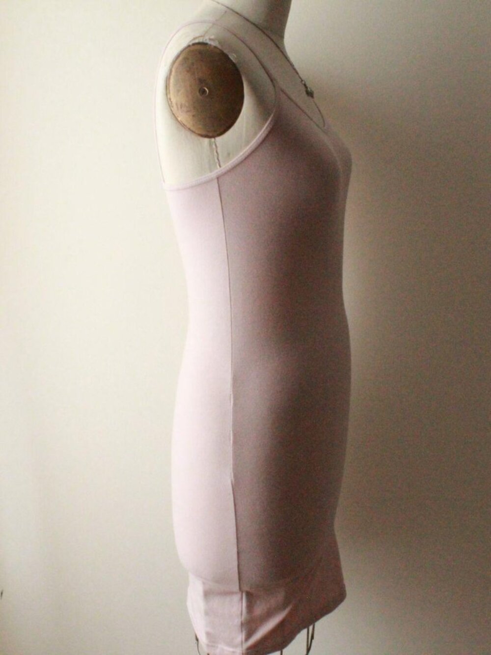 peach pink tna fitted bodycon mini slip tank top dress size small - Picture 3 of 5